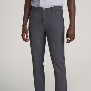 American Tall Dylan Slim Fit Five-Pocket Pants For Tall Men in Iron Grey Size 34